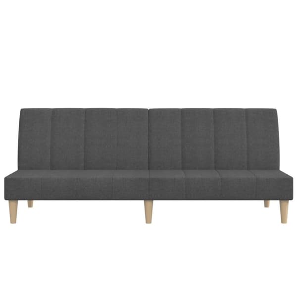 vidaXL Bäddsoffa 2-sits mörkgrå tyg