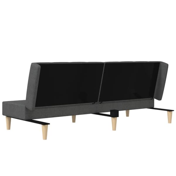 vidaXL Bäddsoffa 2-sits mörkgrå tyg