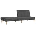Miniatyrbillede 4 af 11: vidaXL 2-personers sovesofa stof mørkegrå