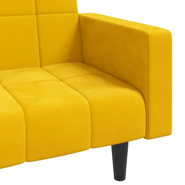 vidaXL 2-personers sovesofa med 2 puder fløjl gul