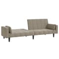 Miniatyrbillede 4 af 11: vidaXL 2-personers sovesofa med 2 puder velour lysegrå