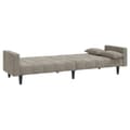 Miniatyrbillede 6 af 11: vidaXL 2-personers sovesofa med 2 puder velour lysegrå