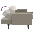 Miniatyrbillede 7 af 11: vidaXL 2-personers sovesofa med 2 puder velour lysegrå