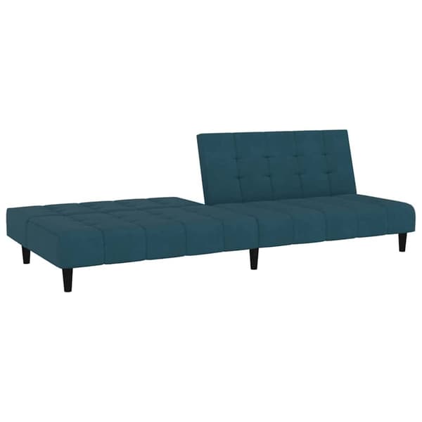 vidaXL Bäddsoffa 2-sits blå sammet