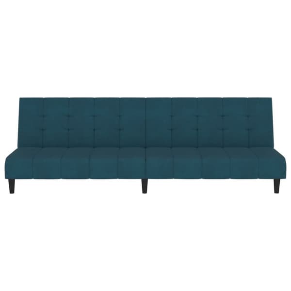 vidaXL Bäddsoffa 2-sits blå sammet