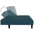 Miniatyrbild 8 av 11: vidaXL Bäddsoffa 2-sits blå sammet