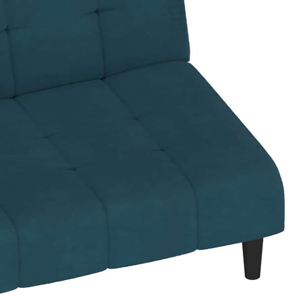 vidaXL Bäddsoffa 2-sits blå sammet