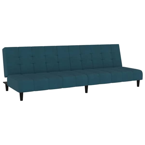 vidaXL Bäddsoffa 2-sits blå sammet