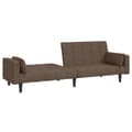 Miniatyrbillede 3 af 11: vidaXL 2-personers sovesofa med 2 puder stof gråbrun