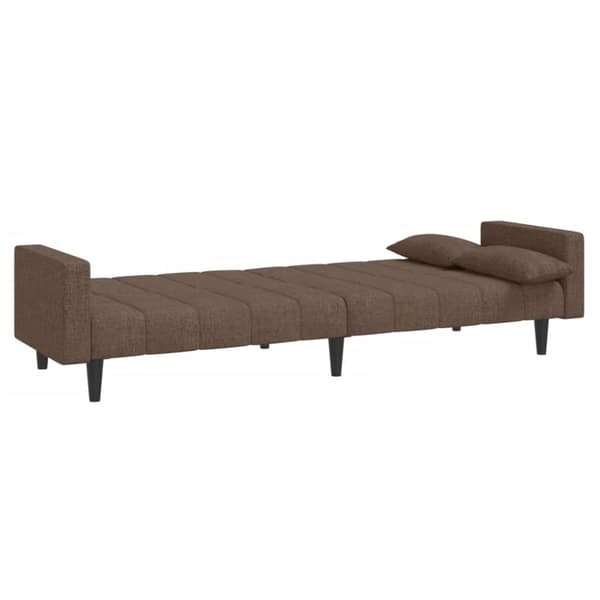 vidaXL 2-personers sovesofa med 2 puder stof gråbrun