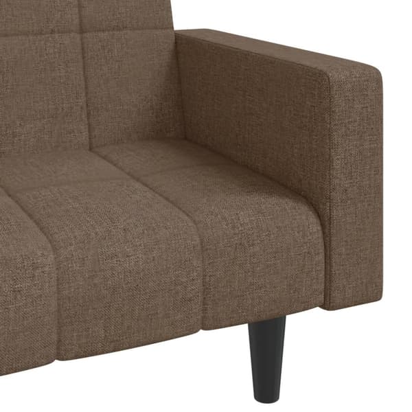 vidaXL 2-personers sovesofa med 2 puder stof gråbrun