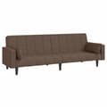 Miniatyrbillede 1 af 11: vidaXL 2-personers sovesofa med 2 puder stof gråbrun