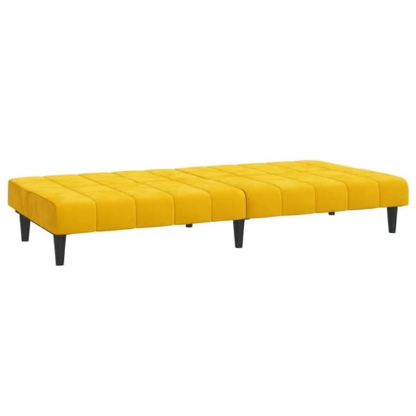 vidaXL Bäddsoffa 2-sits gul sammet