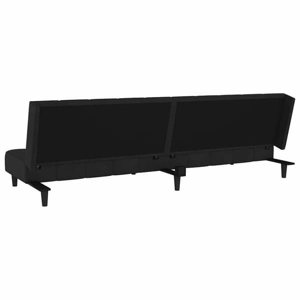 vidaXL 2-personers sovesofa fløjl sort
