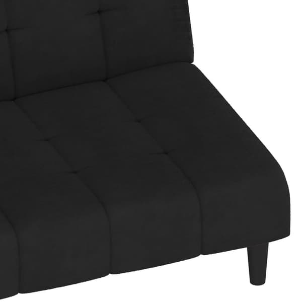 vidaXL 2-personers sovesofa fløjl sort