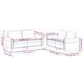 Miniatyrbillede 6 af 7: vidaXL sofasæt 2 dele med hynder kunstlæder cappuccinofarvet