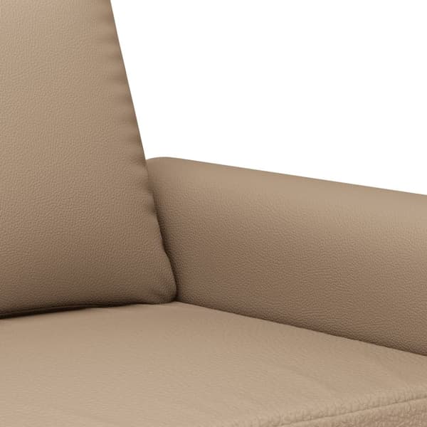 vidaXL sofasæt 2 dele med puder kunstlæder cappuccinofarvet