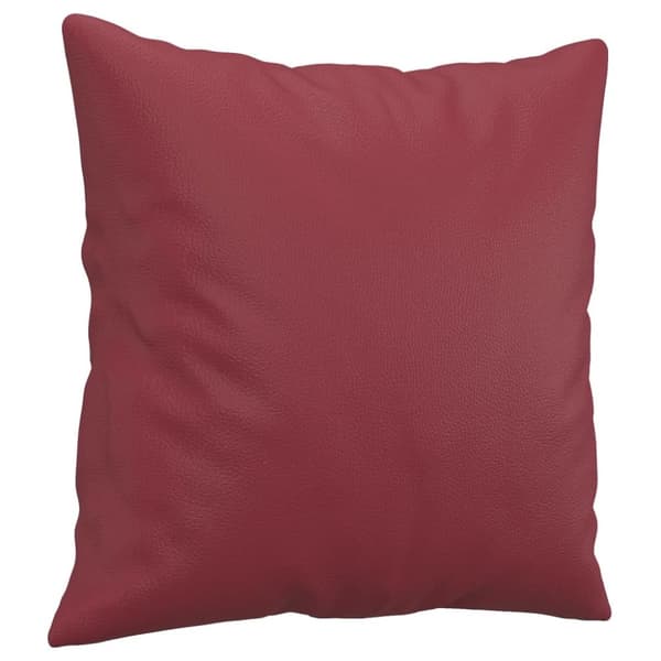 vidaXL 2-personers sofa med pyntepuder 120 cm kunstlæder vinrød