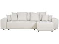 Miniatyrbilde 1 av 11: Venstrevendt sofa Lys beige Stoff 3-seter Ekstra pynteputer Oppbevaring Sovefunksjon Moderne design Stue