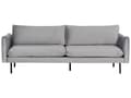 Miniatyrbilde 4 av 11: Stuesett Grått fløyelsstoff med svarte ben Hjørnesofa 3-seters lenestol Moderne retrostil