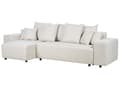 Miniatyrbilde 5 av 11: Høyrevendt sofa Lys beige Stoff 3-seter Ekstra pynteputer Oppbevaring Sovefunksjon Moderne design Stue