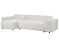 Miniatyrbilde 6 av 11: Høyrevendt sofa Lys beige Stoff 3-seter Ekstra pynteputer Oppbevaring Sovefunksjon Moderne design Stue