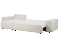 Miniatyrbilde 8 av 11: Høyrevendt sofa Lys beige Stoff 3-seter Ekstra pynteputer Oppbevaring Sovefunksjon Moderne design Stue