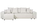 Miniatyrbilde 1 av 11: Høyrevendt sofa Lys beige Stoff 3-seter Ekstra pynteputer Oppbevaring Sovefunksjon Moderne design Stue