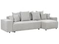 Miniatyrbilde 5 av 11: Venstrevendt sofa Lysegrå Stoff 3-seter Ekstra pynteputer Oppbevaring Sovefunksjon Moderne design Stue