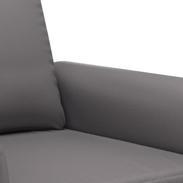 vidaXL sofasæt 2 dele med hynder kunstlæder grå