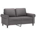 Miniatyrbillede 2 af 7: vidaXL sofasæt 2 dele med hynder kunstlæder grå