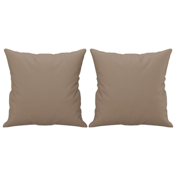 vidaXL 2-sits soffa med prydnadskuddar cappuccino 120 cm konstläder