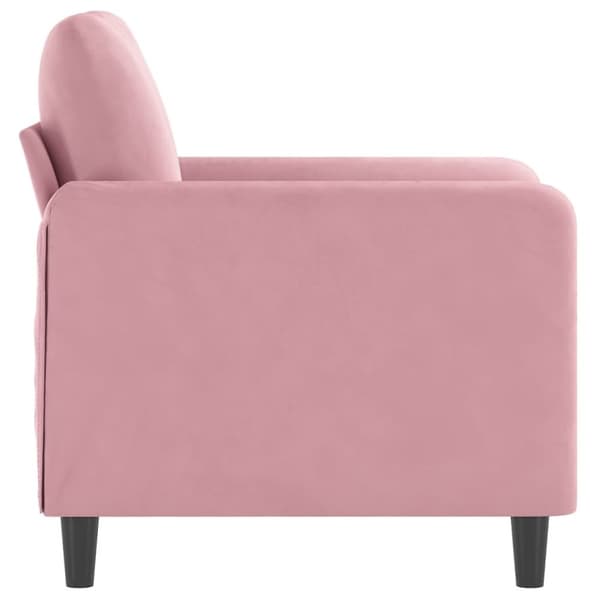 vidaXL lænestol 60 cm velour lyserød