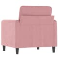 Miniatyrbillede 4 af 8: vidaXL lænestol 60 cm velour lyserød