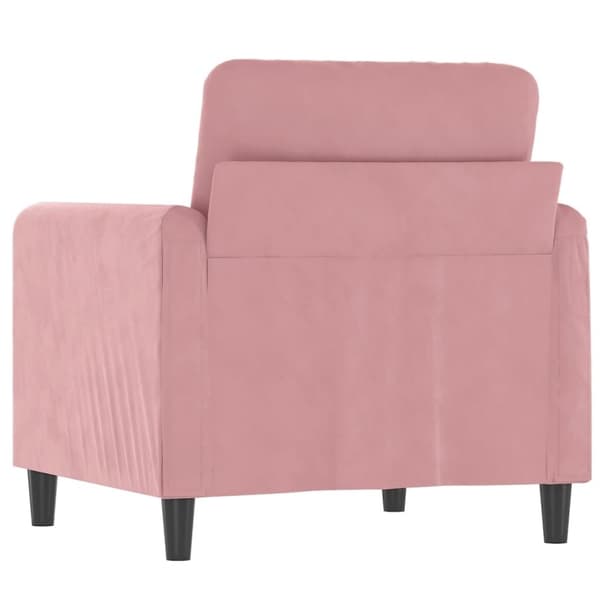 vidaXL lænestol 60 cm velour lyserød
