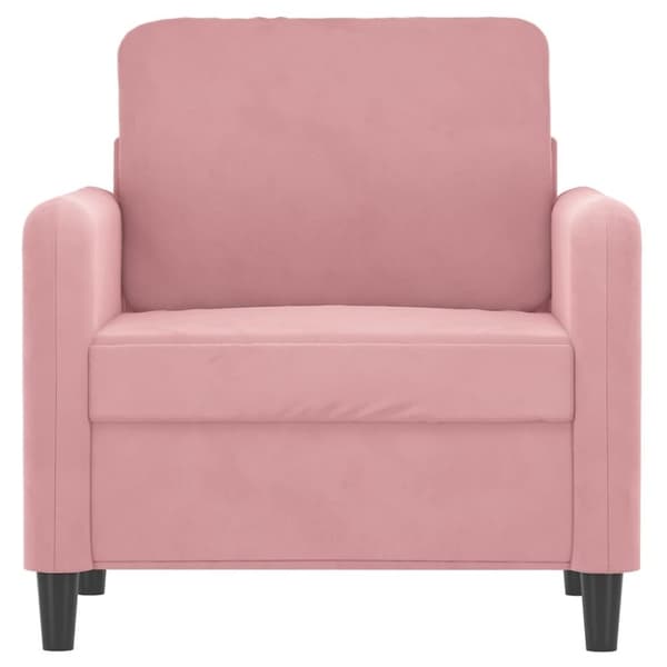 vidaXL lænestol 60 cm velour lyserød