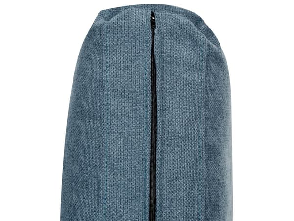 Sohva sininen chenille kangas verhoilu alumiinijalat kolmelle pehmusteet moderni retro tyyli