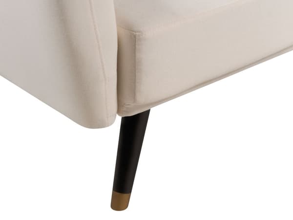 Bäddsoffa Ljusbeige Tyg Klädd Sovsoffa Konvertibel Elegant Glam Modern Vardagsrum Sovrum