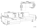 Miniatyrbild 3 av 11: Höger 4-sits hörnsoffa Ljusgrå tygklädd Track Armstöd Extra kuddar Minimalistisk modern stil