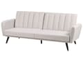 Miniatyrbild 4 av 11: Bäddsoffa Beige Tyg Klädd Sovsoffa Konvertibel Elegant Glam Modern Vardagsrum Sovrum