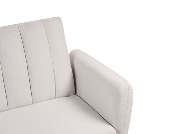 Bäddsoffa Beige Tyg Klädd Sovsoffa Konvertibel Elegant Glam Modern Vardagsrum Sovrum