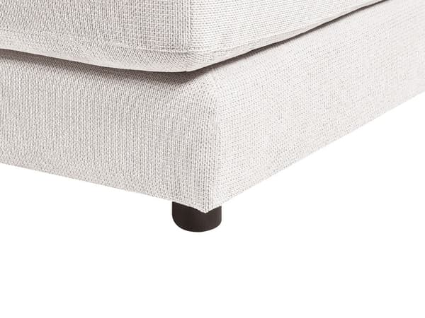 Vänster 3-sits hörnsoffa Vit tygklädd Track Armstöd Extra kuddar Minimalistisk modern stil