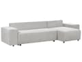 Miniatyrbillede 6 af 11: Hjørnesofa lysegrå 3-personers polstret stof venstre opbevaringsplads dekorative puder moderne stil