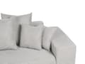 Miniatyrbillede 10 af 11: Hjørnesofa lysegrå 3-personers polstret stof venstre opbevaringsplads dekorative puder moderne stil