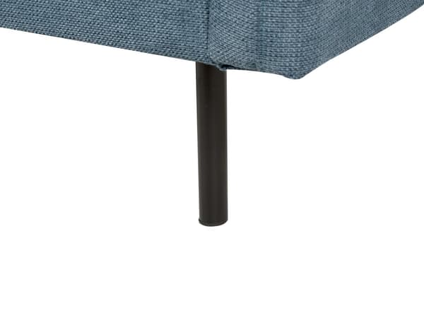 Sofa i blått stoff med svarte ben 3-seters putesete Moderne retrostil