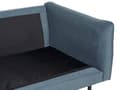 Miniatyrbilde 8 av 11: Hjørnesofa i blått stoff med svarte ben Moderne retrostil