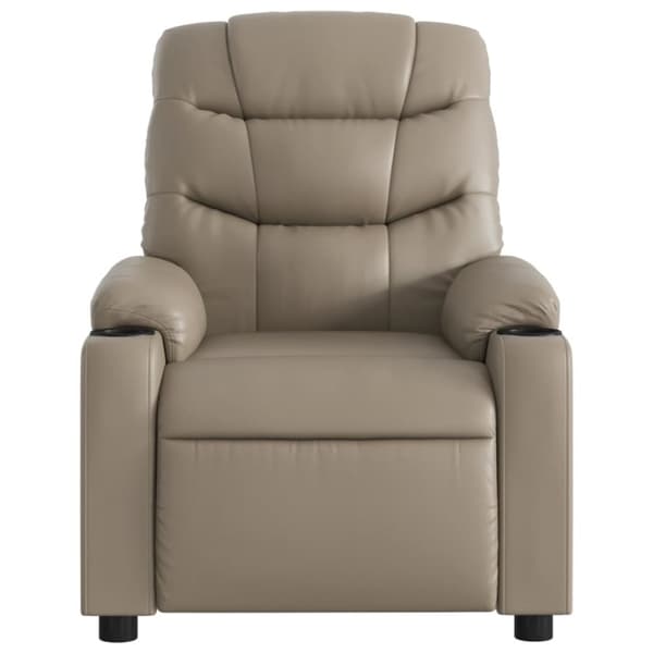 vidaXL Massagefåtölj cappuccino konstläder