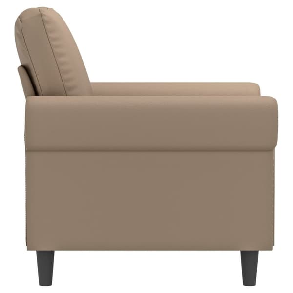 vidaXL Fåtölj Cappuccino 60 cm konstläder