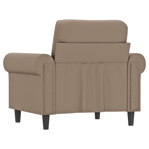 vidaXL Fåtölj Cappuccino 60 cm konstläder