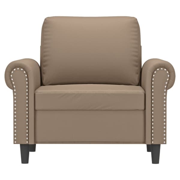 vidaXL Fåtölj Cappuccino 60 cm konstläder